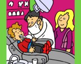 Niño en el dentista