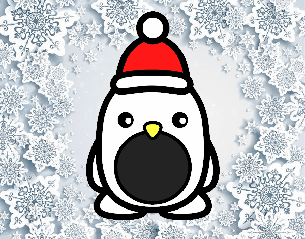 Pingüino navideño