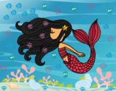 Dibujo Sirena flotando pintado por maximolove
