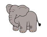 Dibujo Un elefante africano pintado por Lamar