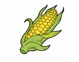 Dibujo Una mazorca de maíz pintado por Lamar