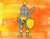 Dibujo Caballero con espada y escudo pintado por JuanMar3