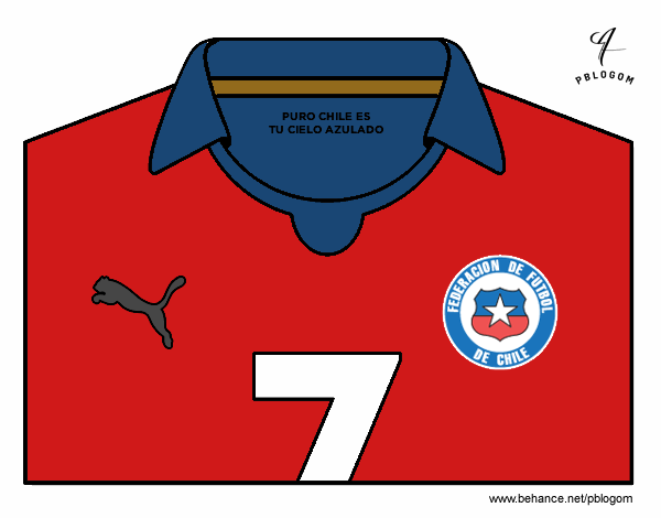 Camiseta del mundial de fútbol 2014 de Chile