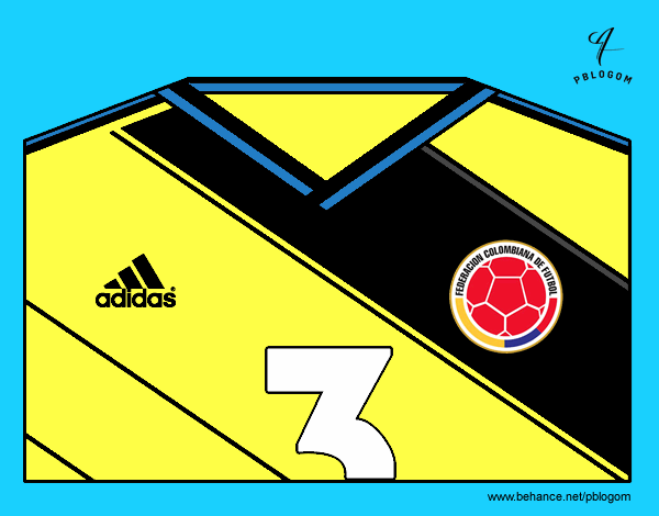 Camiseta del mundial de fútbol 2014 de Colombia