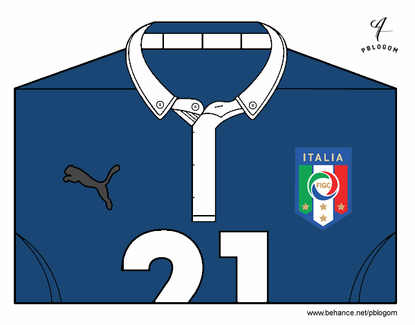 Camiseta del mundial de fútbol 2014 de Italia