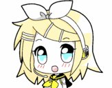 Dibujo Chibi RIN kagamine pintado por AMRIN18