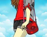 Dibujo Chica con bolso pintado por Nandelin_V