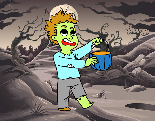 Disfraz de zombie de Halloween