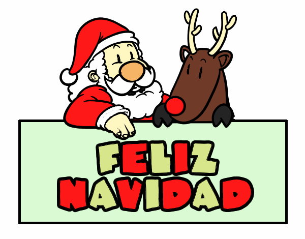 santa claus y rodolfo el reno.