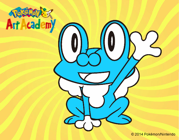 Froakie saludando