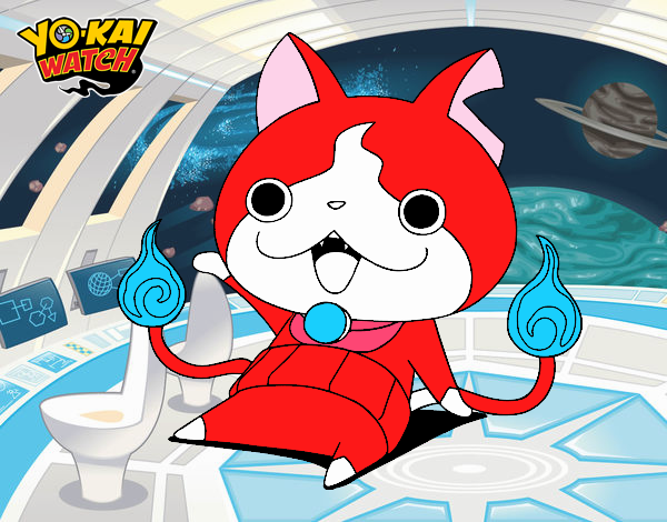 Jibanyan saludando