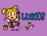 Dibujo Lunes pintado por linakede29