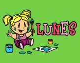 Dibujo Lunes pintado por linakede29