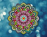 Dibujo Mandala estrella decorada pintado por Nekonemo