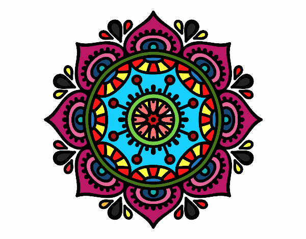 Dibujo Mandala para relajarse pintado por malerica