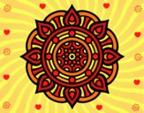 Dibujo Mandala puntos de fuego pintado por Lovecat