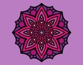 Dibujo Mandala simetría sencilla pintado por Azareth