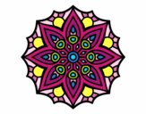 Dibujo Mandala simetría sencilla pintado por anyela31