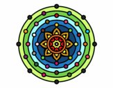 Dibujo Mandala sistema solar pintado por malerica