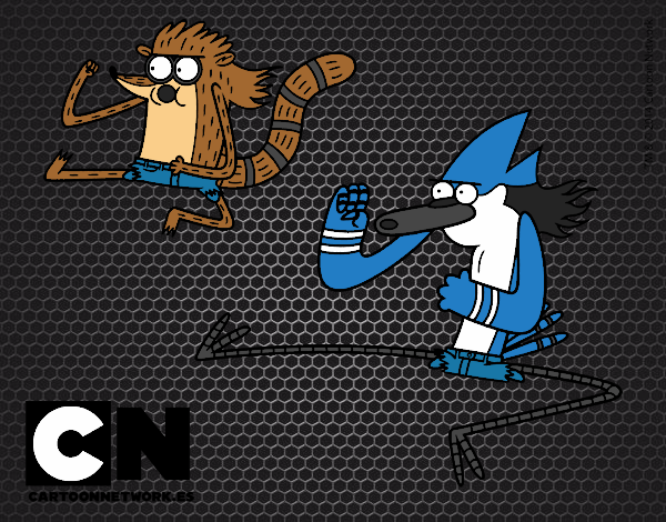 Mordecai y Rigby karatekas