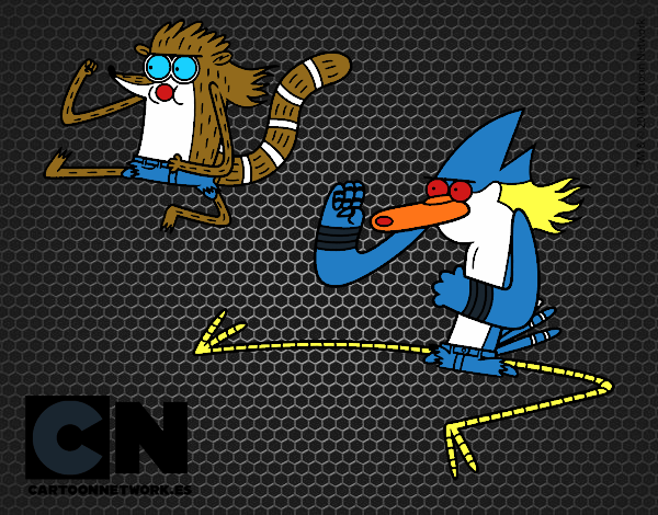 Mordecai y Rigby karatekas