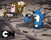 Mordecai y Rigby karatekas