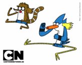 Mordecai y Rigby karatekas