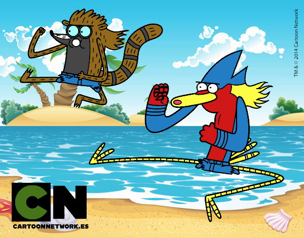 Mordecai y Rigby karatekas