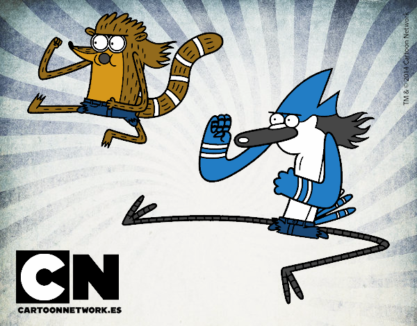 Mordecai y Rigby karatekas