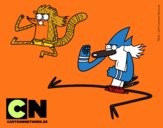 Mordecai y Rigby karatekas