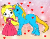 Princesa y unicornio