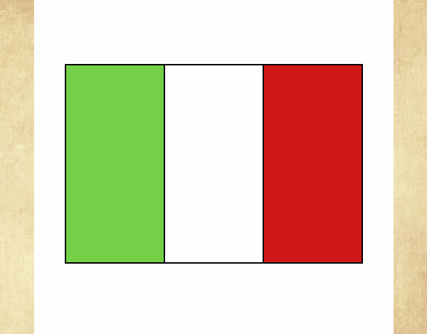 Bandera De Italia Para Colorear
