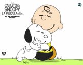 Snoopy y Carlitos abrazados