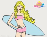 Barbie con tabla de surf