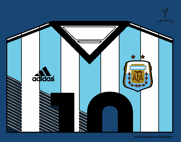 Camiseta del mundial de fútbol 2014 de Argentina