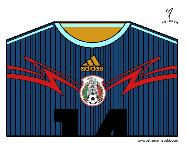 Camiseta del mundial de fútbol 2014 de México