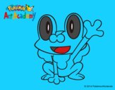 Froakie saludando