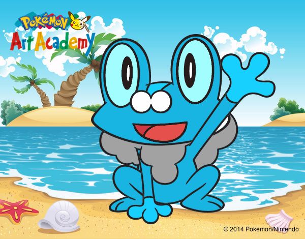 Froakie saludando