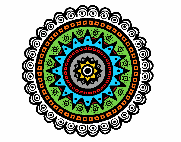 Dibujo Mandala étnica pintado por JC2016