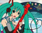 Miku con guitarra