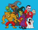 Dibujo Monstruos de Halloween pintado por Lizz58 