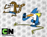 Mordecai y Rigby karatekas