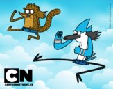 Mordecai y Rigby karatekas