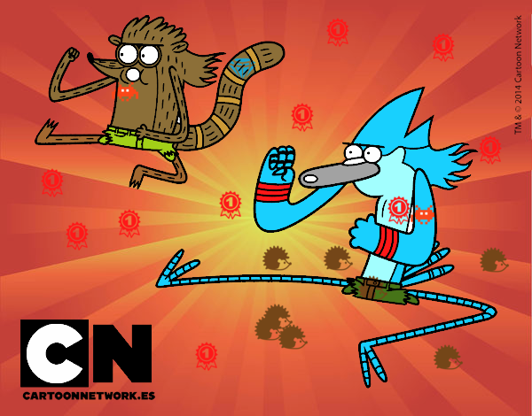 Mordecai y Rigby karatekas