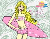 Barbie con tabla de surf