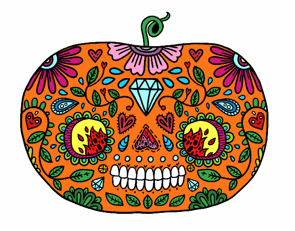 Calabaza del día de los muertos 