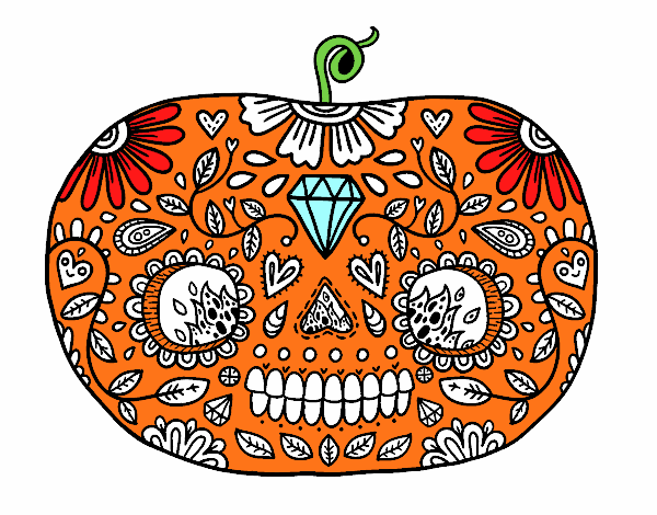 Calabaza del día de los muertos 