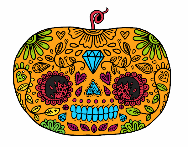 Calabaza del día de los muertos 