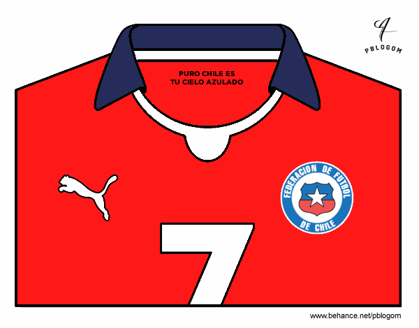 Camiseta del mundial de fútbol 2014 de Chile