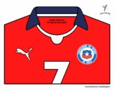 Dibujo Camiseta del mundial de fútbol 2014 de Chile pintado por vito_lm9